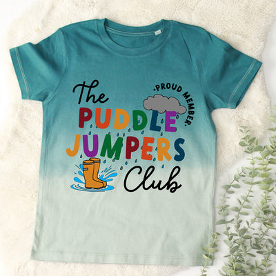 Puddle Jumper Club slogan kids organic t-shirt