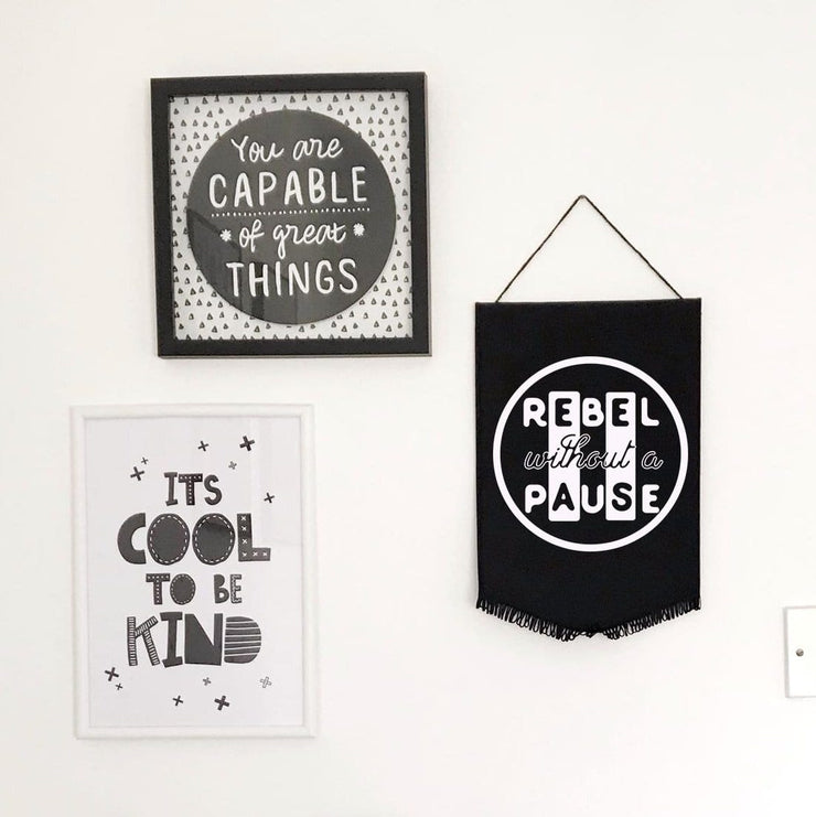 Rebel Without A Pause Wall Flag