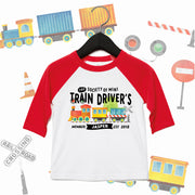 Mini Dreams Train Driver (Personalised) Kids Raglan