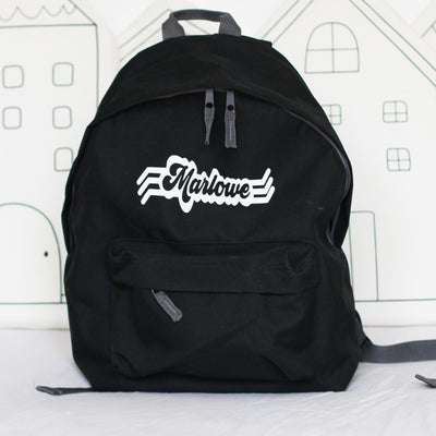 Retro Name Personalised Backpack