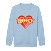 Retro heart (Personalised) valentines kids sweater