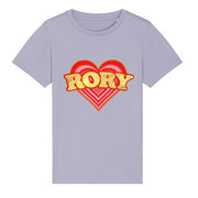 Retro heart (Personalised) Kids Organic T-Shirt