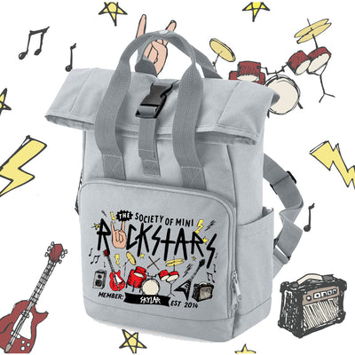 Mini Dreams Rockstars Roll-top (personalised) Backpack (small and large)