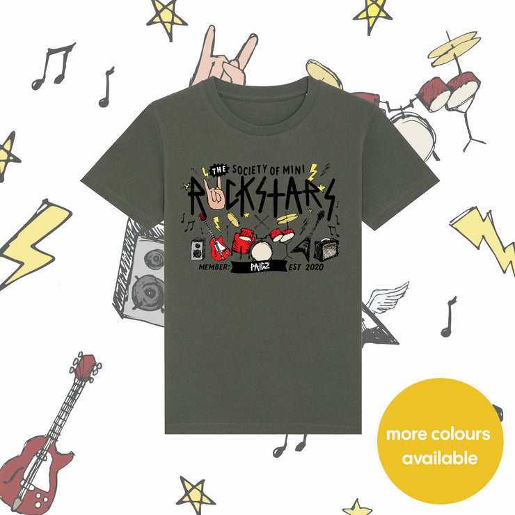 Mini Dreams Rockstar kids (Personalised) organic t-shirt