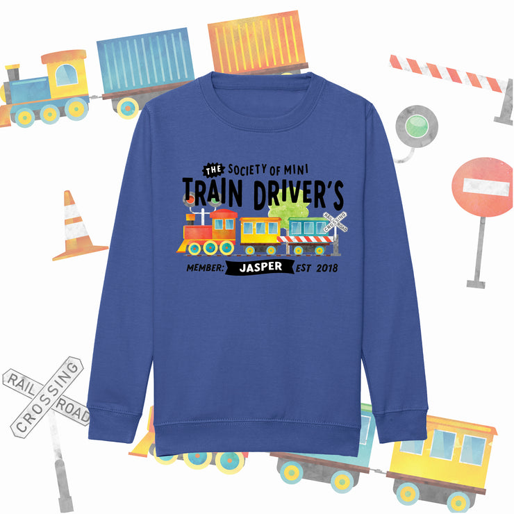 Mini Dreams Train Driver kids (personalised) sweater