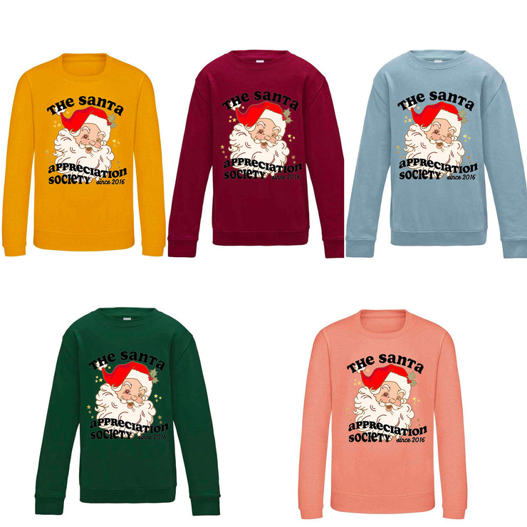 Santa Appreciation (Personalised year) Christmas Kids Sweater/Sweatshirt