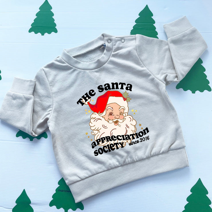 Santa Appreciation (personalised year) baby sweater/sweatshirt