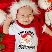 Santa appreciation Baby Footed Romper/ Vest