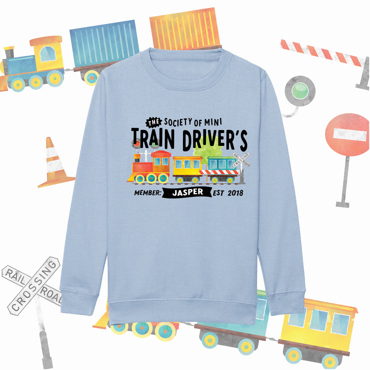 Mini Dreams Train Driver kids (personalised) sweater