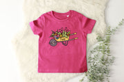 Wheelbarrow (Personalised) organic t-shirt (adults and kids)