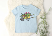 Wheelbarrow (Personalised) organic t-shirt (adults and kids)