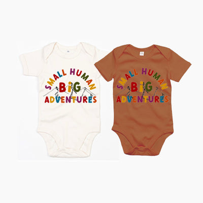 Small Human big adventures baby t-shirt/ romper