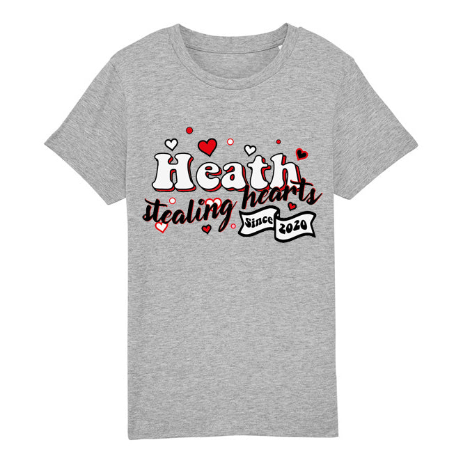 Stealing hearts (Personalised) Kids Organic T-Shirt