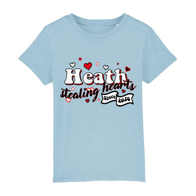 Stealing hearts (Personalised) Kids Organic T-Shirt