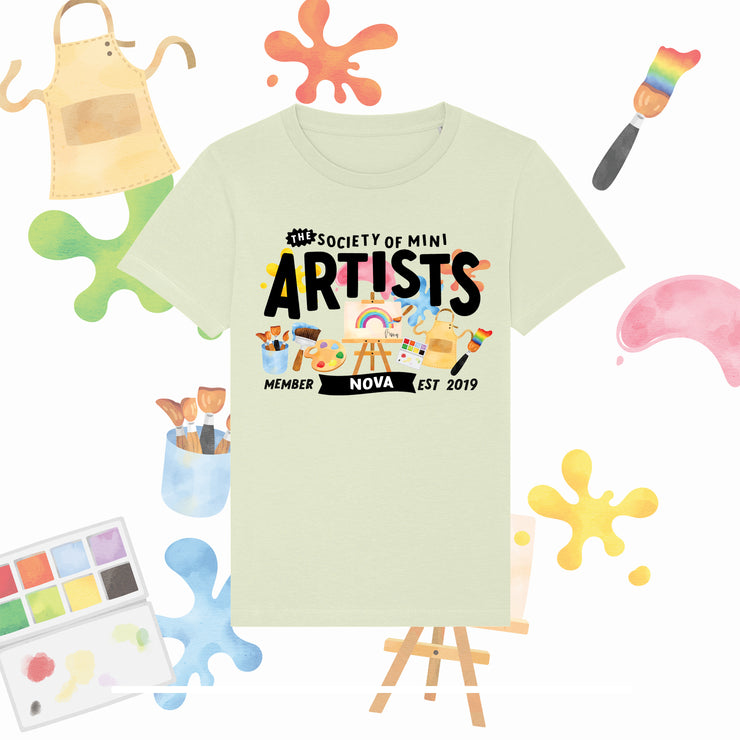 Mini Dreams Artist kids (Personalised) organic t-shirt