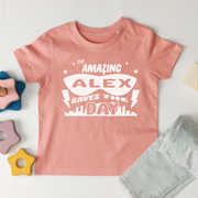 personalised superhero kids name  t-shirt 