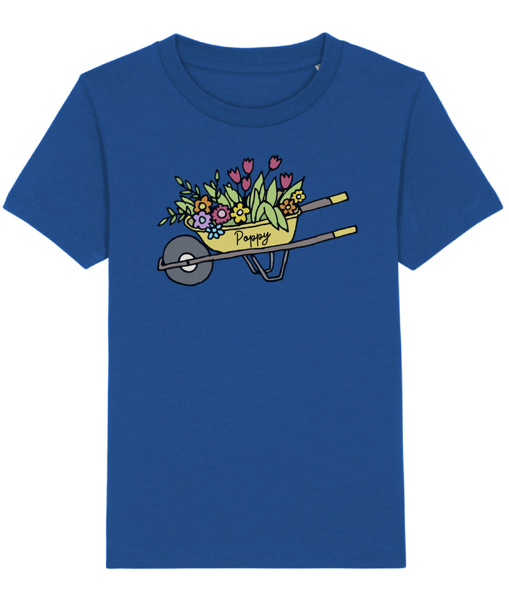 Wheelbarrow (Personalised) organic t-shirt (adults and kids)