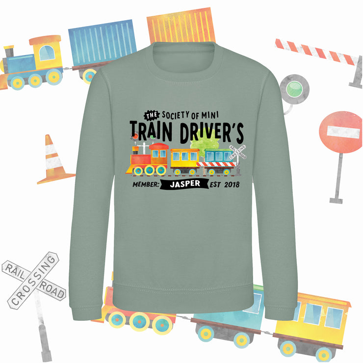 Mini Dreams Train Driver kids (personalised) sweater