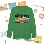 Mini Dreams Train Driver kids (personalised) sweater