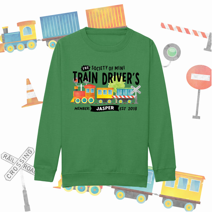 Mini Dreams Train Driver kids (personalised) sweater