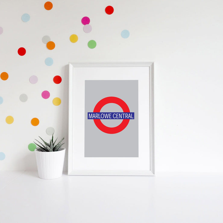 London Tube Personalised Name Art Print