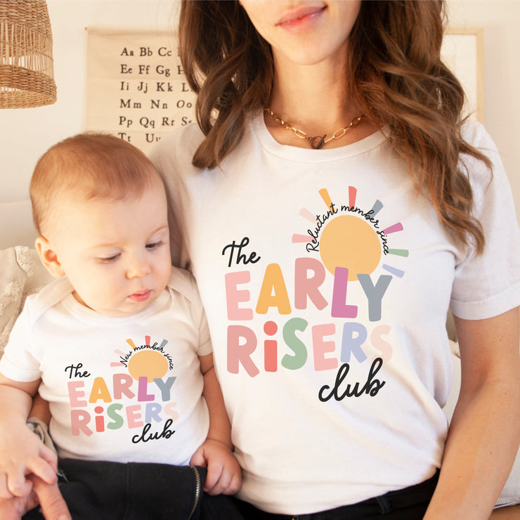 Early Risers Club - organic mothers day t-shirts/ vest (adults and kids)