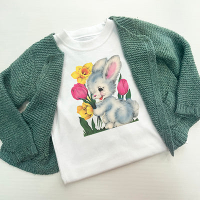 Retro Bunny Easter White T-shirt