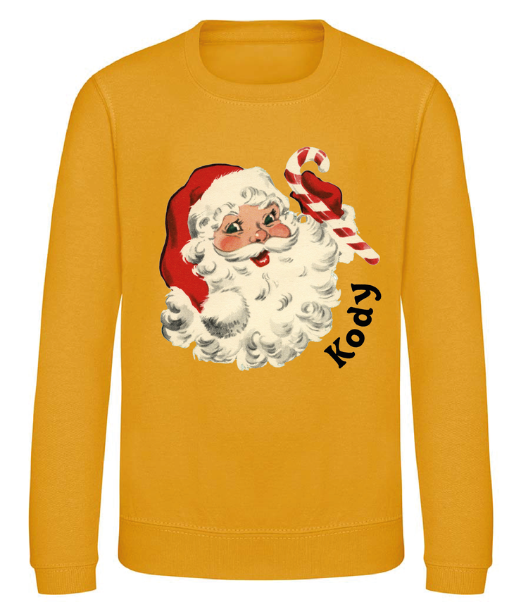 Vintage Personalised Santa Kids Sweater/Sweatshirt