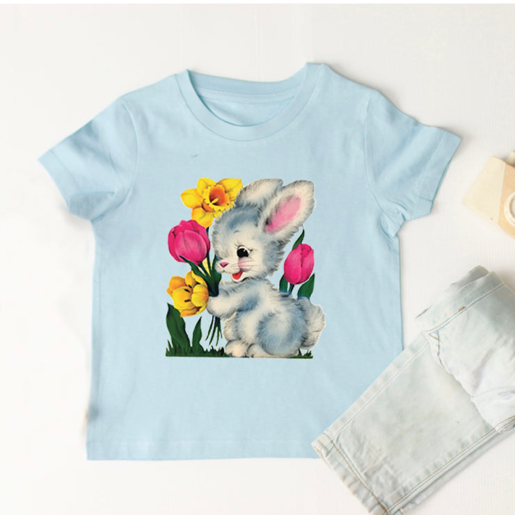 Retro Bunny - organic easter t-shirt (adults and kids)
